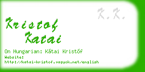 kristof katai business card