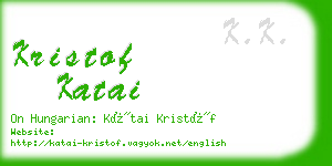 kristof katai business card